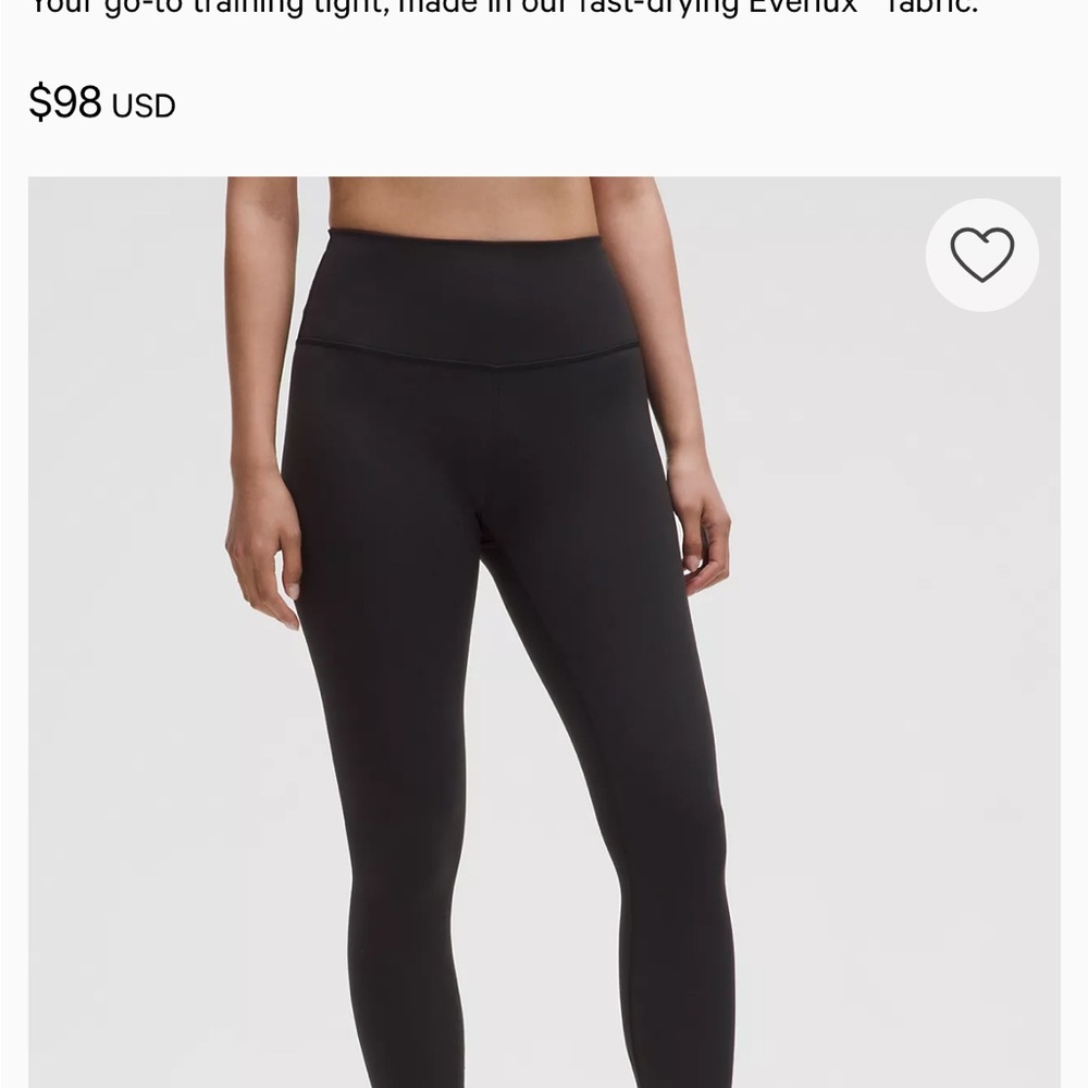 Lululemon Athletica Wunder Train High-Rise Tight 25" - Picture 7 of 10